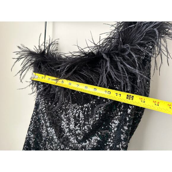 Free People x Amanda Uprichard Kieran Dress Sequin Black Sz XL New w/tags - Picture 5 of 9